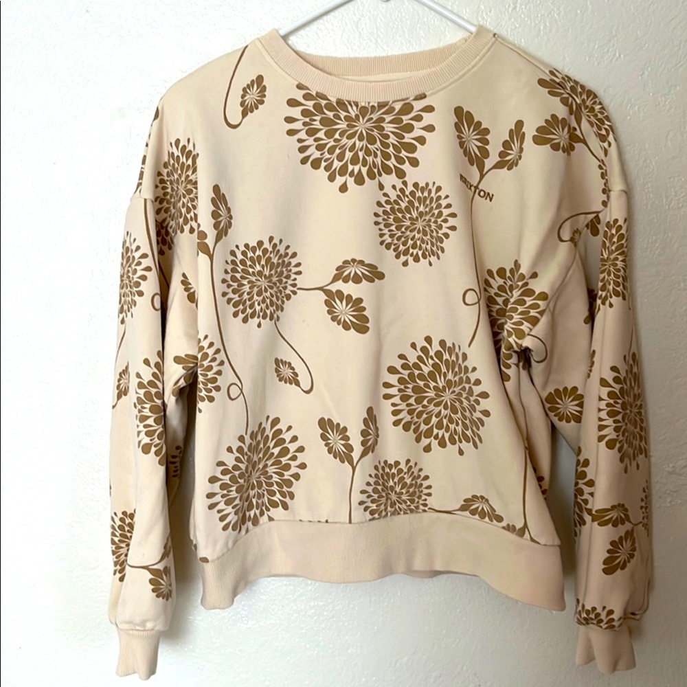 Brixton Cream and Brown Floral Sweatshirt